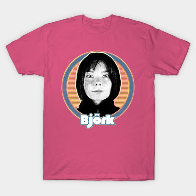 /// Björk /// Retro Style Fan Art Design T-Shirt by DankFutura